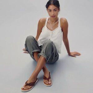 Born Genuine Leather Flip Flops